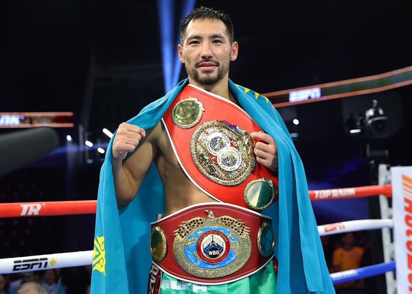 “I can’t celebrate until I have all four belts! I need WBC [World Boxing Council] and WBA [World Boxing Association] titles! 