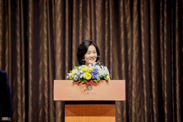 Vice Minister  for Climate Change of the Ministry of Foreign Affairs of Korea Ms. Kim Hyo-eun presents a warm congratulatory speech on the occasion of the National Day of Kazakhstan.