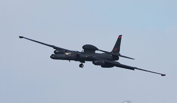 A U-2S Dragon Lady, a U.S. high-altitude intelligence, surveillance and reconnaissance aircraft, returns from a mission to the U.S. Osan Air Base in Pyeongtaek, 60 kilometers south of Seoul, on Nov. 22, 2023, a day after North Korea launched what it claimed to be a military spy satellite.