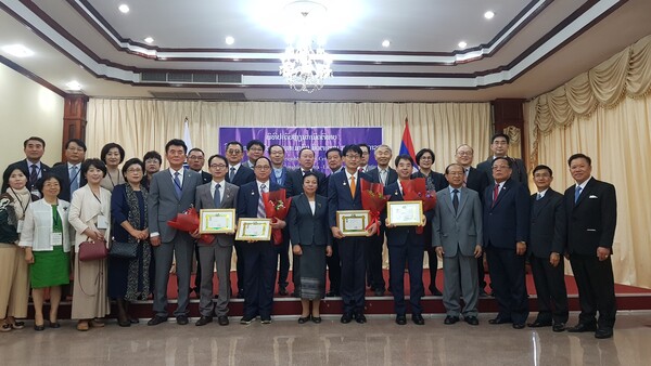 KLFA officers awarded the Order of the Lao Government during the 11th General Assembly in Vientiane