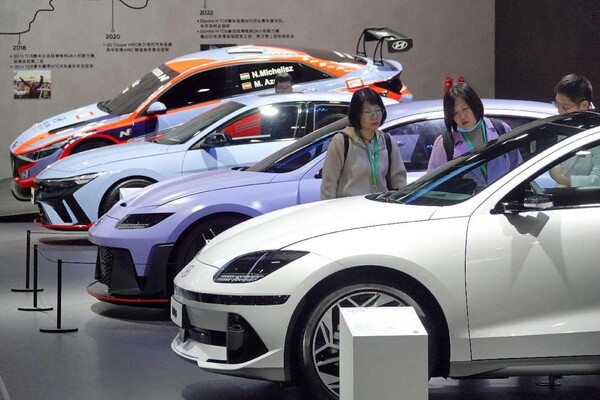 Hyundai vehicles are exhibited at the 6th China International Import Expo. (Photo by Tang Ke/People's Daily Online)