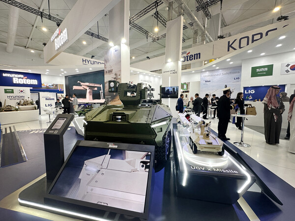              Hyundai Rotem's unmanned vehicle at 2024 Saudi International Defence Exhibition