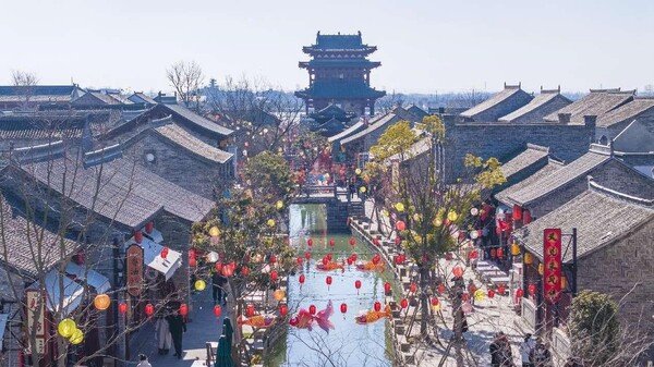 Photo taken on Feb. 16, 2024 shows a scenic spot in Suqian, east China's Jiangsu province. (Photo by Ma Haifeng/People's Daily Online)