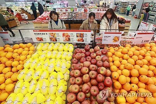 2024년 2월 28일 서울의 한 주요 할인점에서 고객들이 쇼핑을 하고 있다.(연합뉴스)