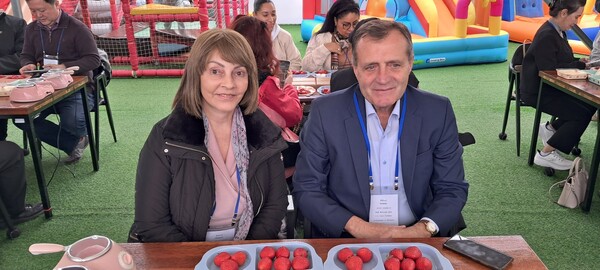 Ambassador and Mrs. Cezar Armeanu of Rumania pose for the camera.
