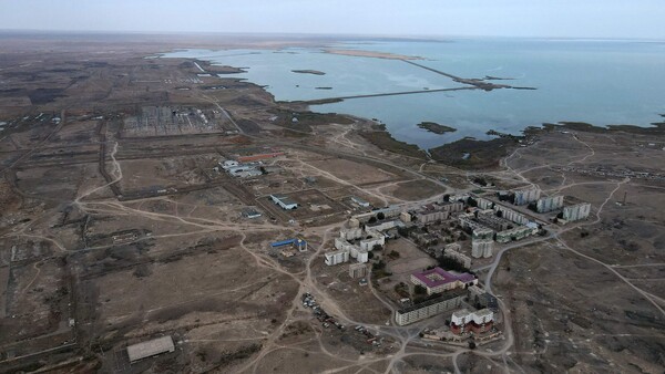 The area around Lake Balkhash, where Kazakhstan’s first nuclear power plant will be built. (Source: Yonhap News)