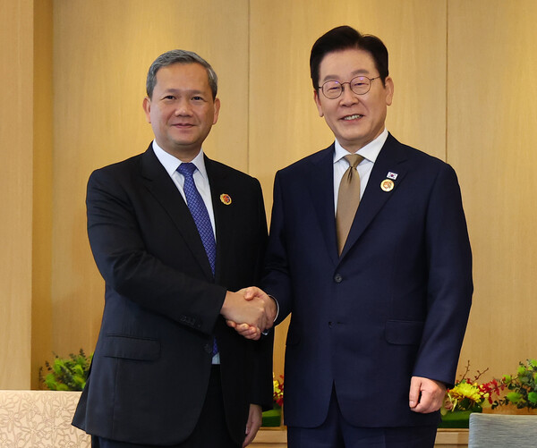 President Lee Jae-myung at the Korea-Cambodia Summit (Source: Yonhap News)