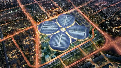 Photo shows the National Exhibition and Convention Center (Shanghai), the main venue for the China International Import Expo (CIIE). (Photo from the official website of the CIIE)