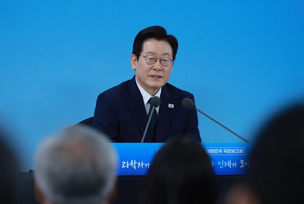 과학기술인 간담회, 발언하는 이재명 대통령. (출처: 연합뉴스)