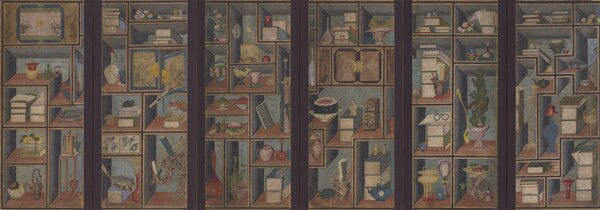 조선시대 '책가도'. (출처: 국립중앙박물관)